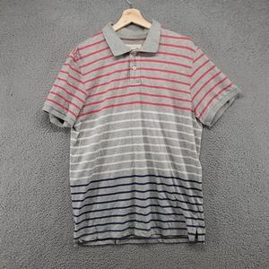 Aeropostale shirt Men's Large Gray, striped short sleeve collared shirt American